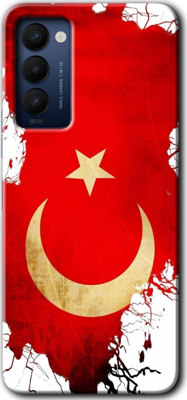 Anka Cep Telefonu Aksesuarları Tecno Tekno Camon 18 / 18T / 18P Kılıf Hd Desen Baskılı Arka Kapak - Türkiyem - Image 1