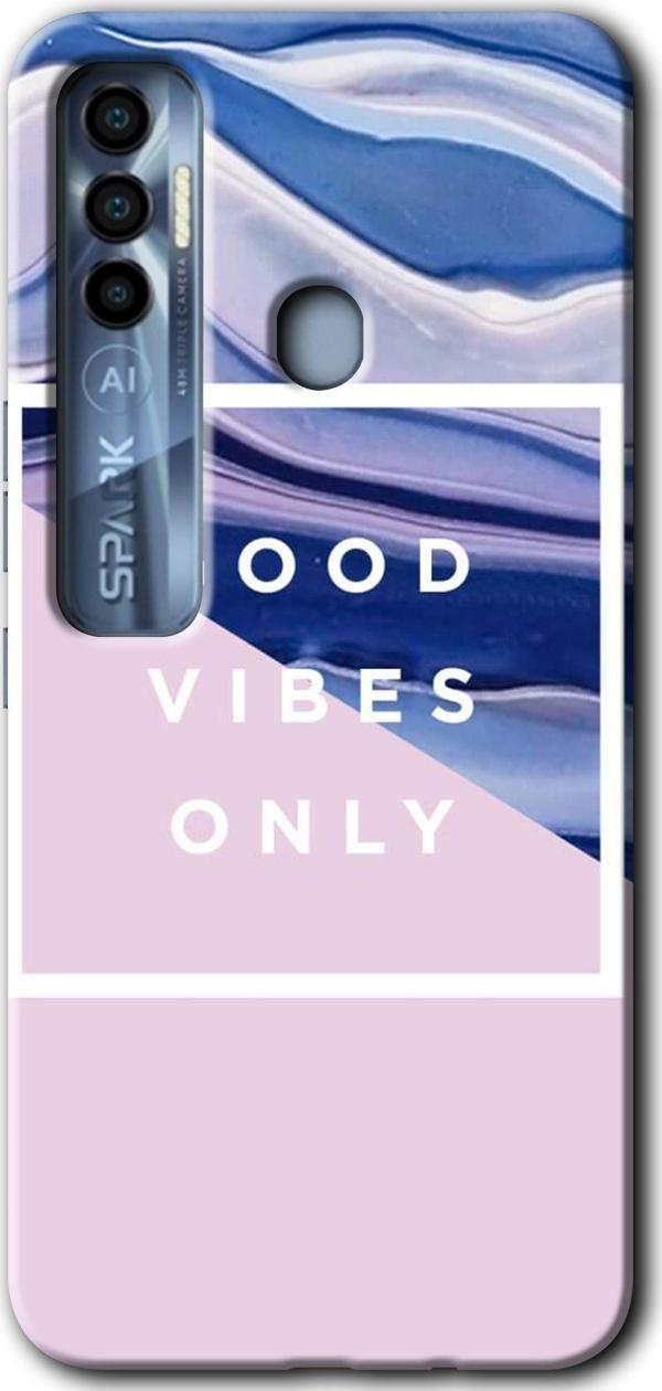 Anka Cep Telefonu Aksesuarları Tecno Tekno Spark 7 Pro Kılıf Hd Desen Baskılı Arka Kapak - Good Vibes - Image 1