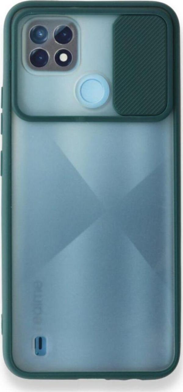 Realme C21 Palm Lensi Sürgülü Slide Şok Ve Darbelere Karşı Korumalı Silikon Kılıf - Image 1