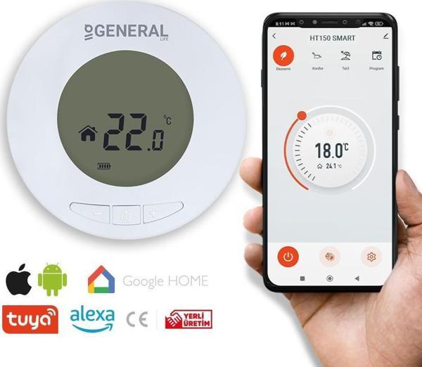 General Life General Ht150 Smart Wifi Kontrollü Oda Termostatı - Image 1