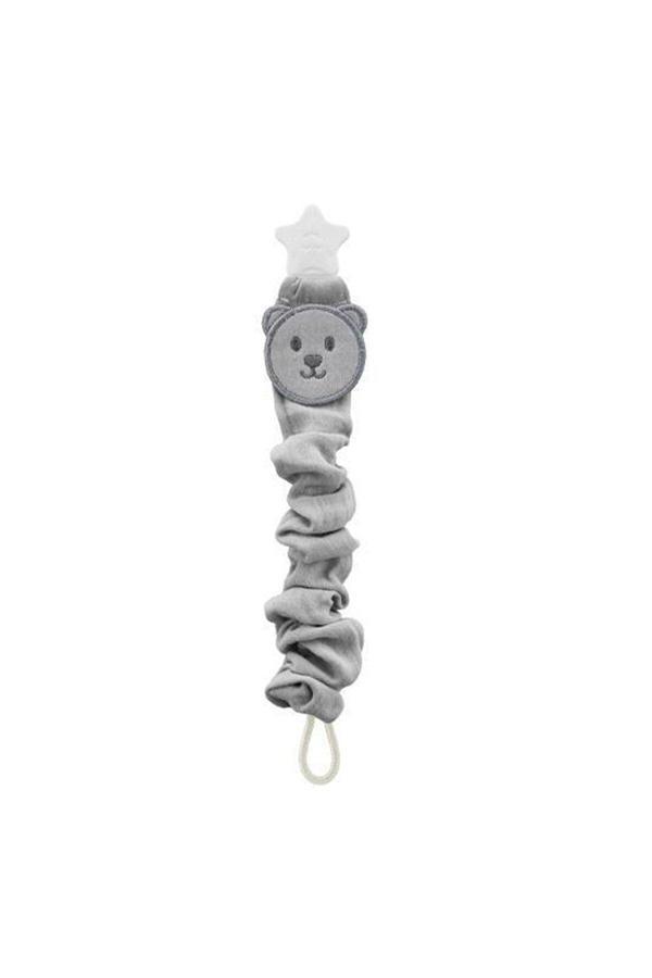 Babyjem Bürümcüklü Emzik Askısı Gri - Image 1