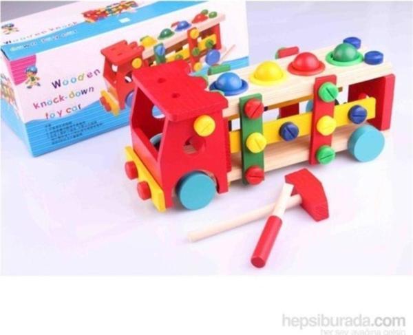 PASAJDANAL Ahşap Kamyon Eğitici Oyuncak Yap Boz Kamyon Zeka Geliştirici Öğretici Beyin Jimnastik - Image 1