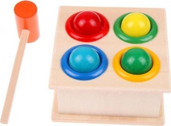 Oyuncak 4'Lü Çekiç Oyunu Hammer Case Çekiçli Tak Çak Oyunu Eğitici Oyuncak Çak Çak - Image 1