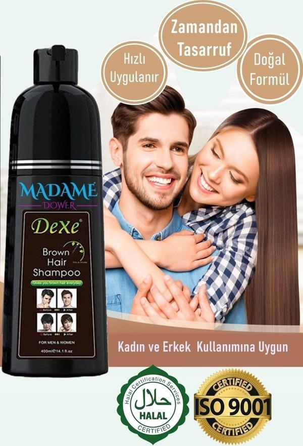 PASAJDANAL  Dexe Kahverengi  Saçlar Için Beyaz Saç Kapatıcı Şampuan - Brown Hair Shampoo - Image 1