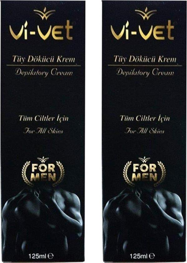 Vi-Vet Vivet 2 Adet Tüy Dökücü Krem For Men 125 Ml.. - Image 1