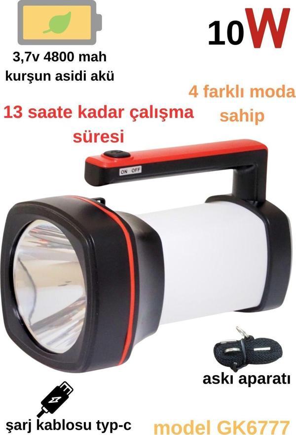 Gold Kama Uzun Mesafeli Ultra Güçlü El Feneri Işıldak Gk6777 - Image 1