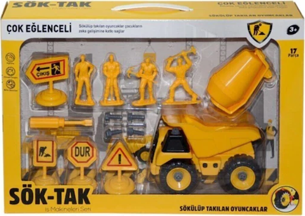 CanEm Can-Em Oyuncak CNM15 Sök-Tak Kamyon Oyun Seti 17 Parça - Image 1
