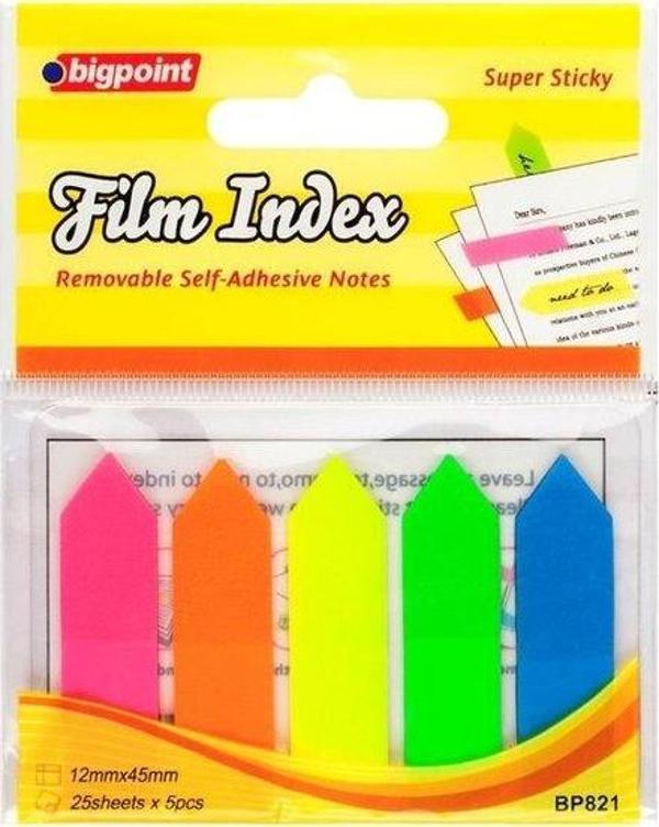 Bigpoint 821 Yapışkanlı Film Index Ok 5 Renk - Image 1