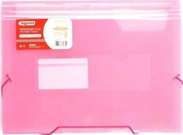 Bigpoint 260-25 Körüklü Dosya 13 Cepli Lastikli A4 Kırmızı - Image 1