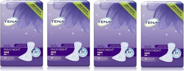 TENA MESANE PEDİ MAXİ NİGHT 4*12 ADET - Image 1