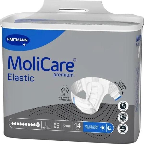 MOLİCARE 10 DAMLA BELBANTLI HASTA BEZİ LARGE BÜYÜK BOY 14 ADET - Image 1