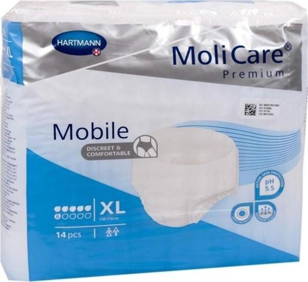 MOLİCARE 6 DAMLA 2140 GR EMİŞ KAPASİTELİ KÜLOT BEZ XLARGE 14 LÜ*4 PAKET - Image 1