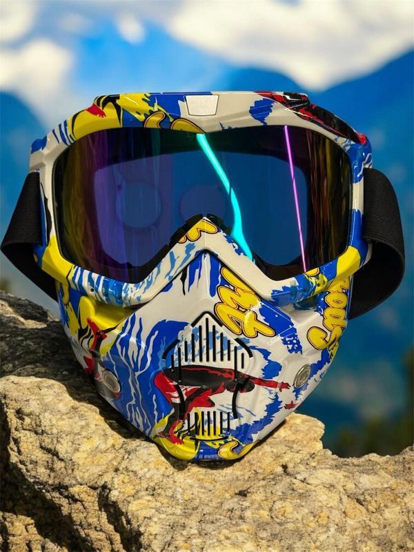 Tex 710 Jet Maske Bisiklet Motosiklet Kayak Çok Amaçlı Maske Mor Cam Aynalı Gözlük Sarı Mavi - Image 1
