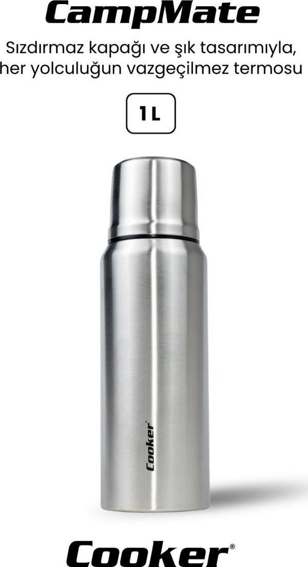 Cooker CKR2080 Paslanmaz Çelik 1 Lt Termos Inox - Image 1