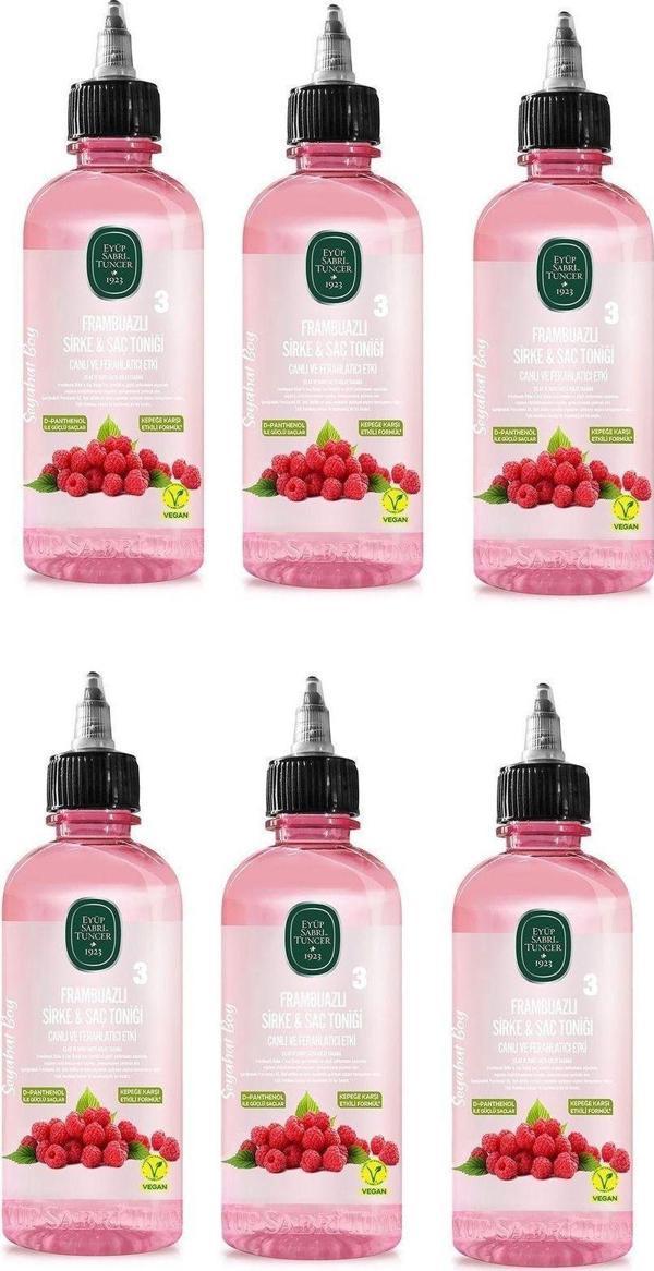 Eyüp Sabri Tuncer Frambuazlı Sirke Saç Toniği 100 ml x 6 Adet - Image 1