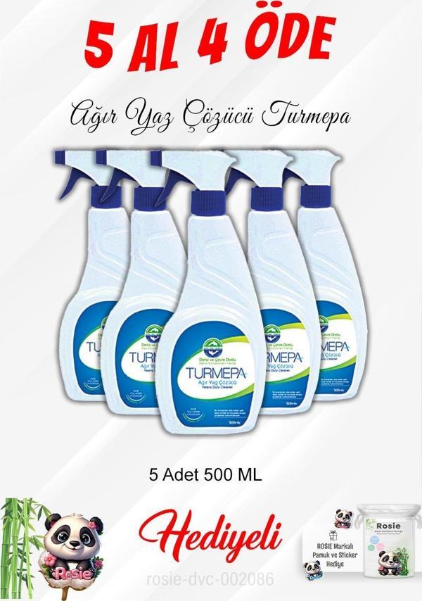  5 Al 4 Öde Ağır Yağ Sökücü Turmepa 500 ML ve Rosie Pamuk - Image 1