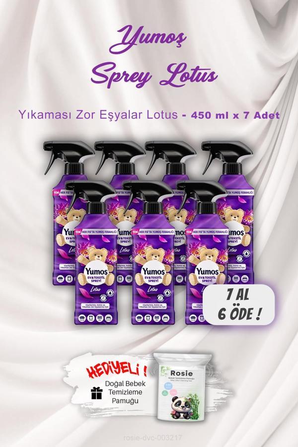 7 AL 6 ÖDE Yumoş Ev ve Tekstil Spreyi Lotus 450 ml ROSIE Hediyeli - Image 1