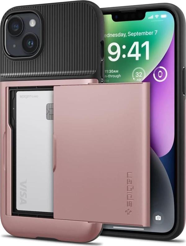 Spigen iPhone 14 Plus ile Uyumlu Kılıf Slim Armor CS Rose Gold - Image 1