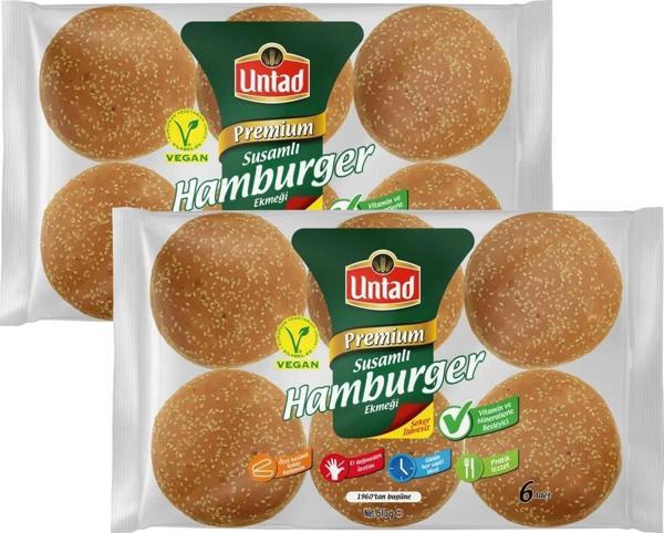 Untad Susamlı Hamburger Ekmeği 6 lı / 510 gr x 2 Paket - Image 1
