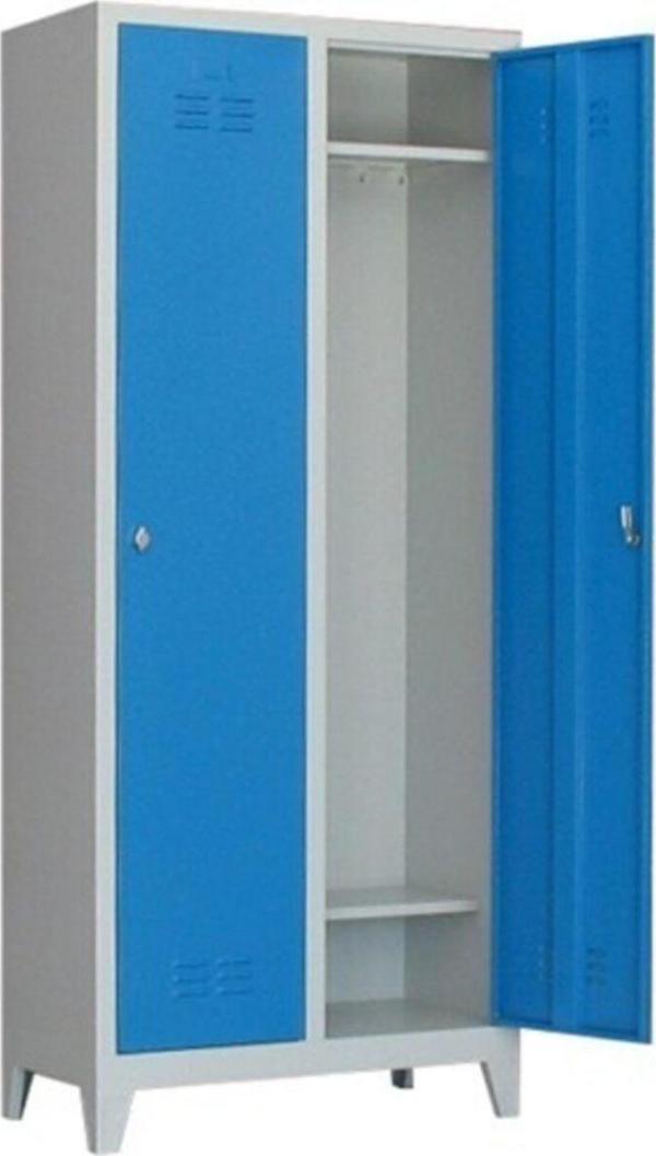 Jessan Ofis Eko 2'li Gri-Mavi Soyunma Dolabı - Image 1