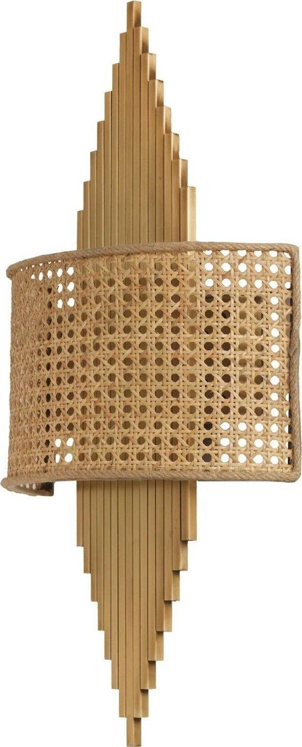 Lumexx Aslı Eskitme Oval Rattan Abajurlu Aplik - Image 1