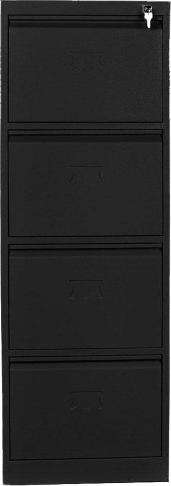 Jessan Ofis 4 Lü Klasör Dolabı Siyah 46x133x62 cm - Image 1