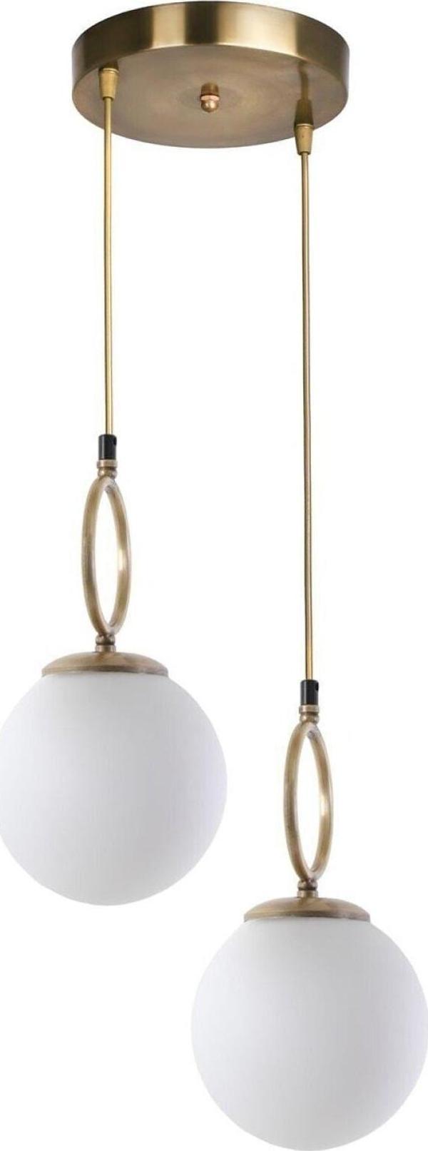 Lumexx Morino 2 Li Tepsili Beyaz Camlı Eskitme Sarkıt - Image 1