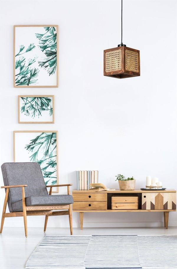 Lumexx Kumsal Tekli Ceviz Rattan Sarkıt - Image 1