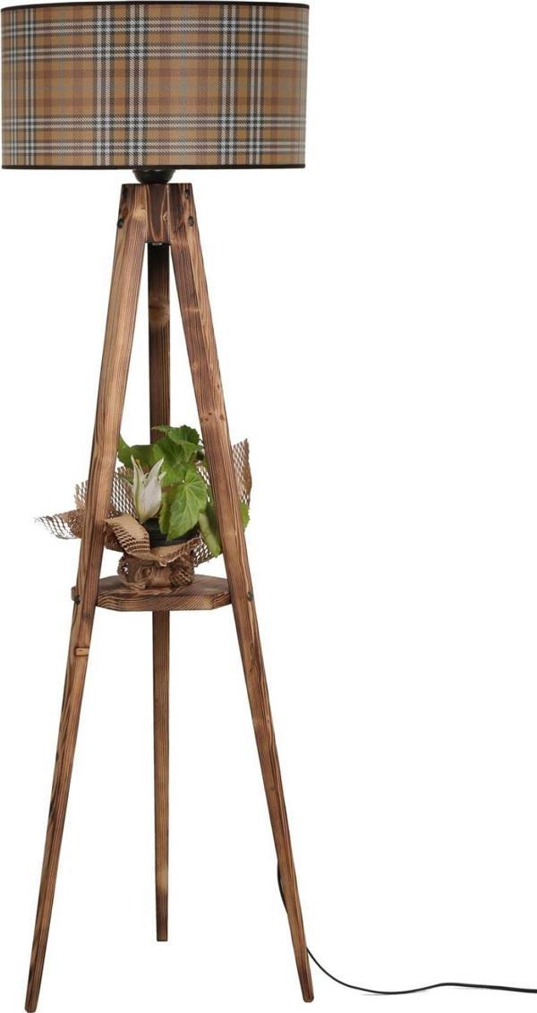Lumexx Sehbalı Tripod Lambader Yanık Silindir 02 Abajurlu - Image 1