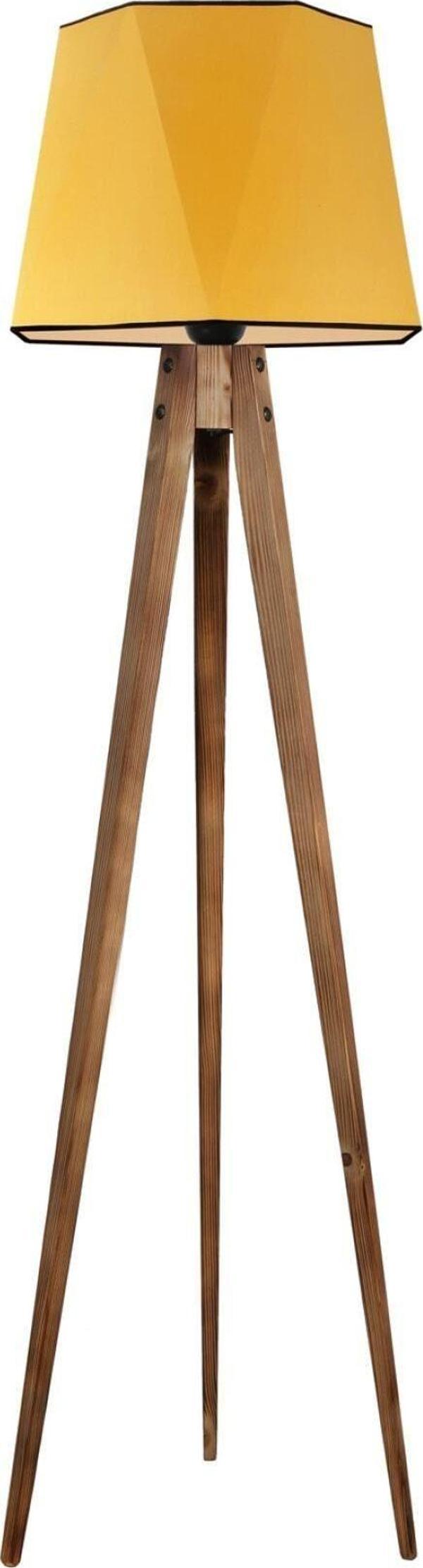 Lumexx Tripod Lambader Yanık Altıgen Hardal Abajurlu - Image 1