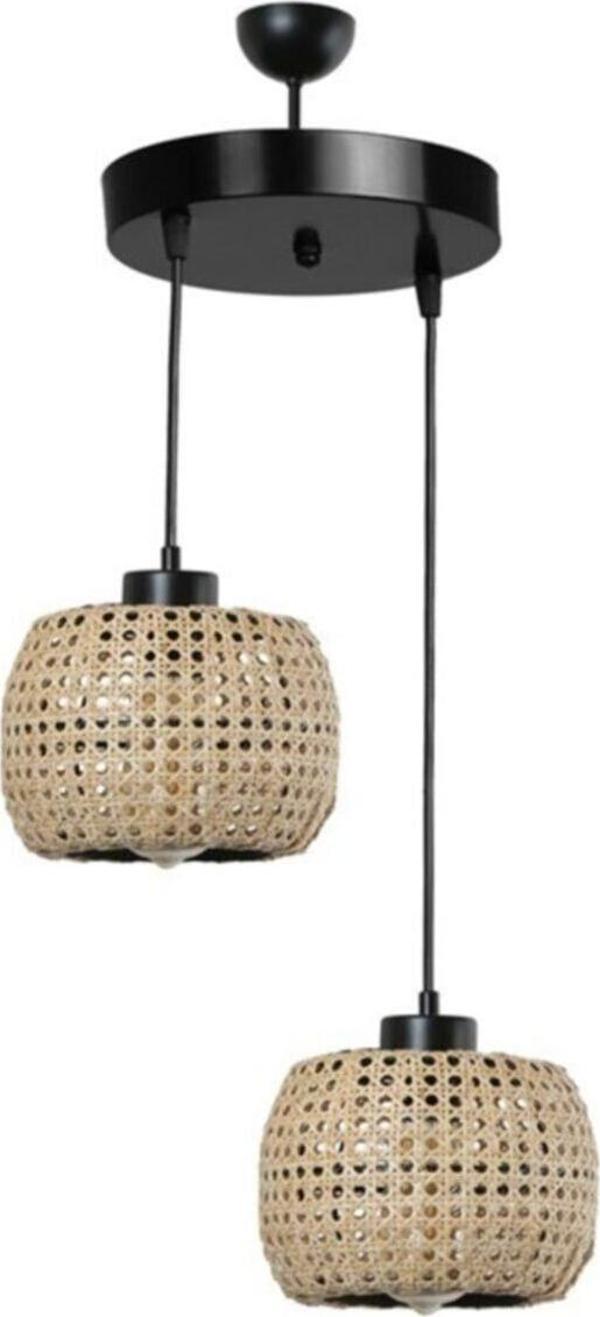 Lumexx Tıger 2 Li Tepsili Rattan Sarkıt - Image 1