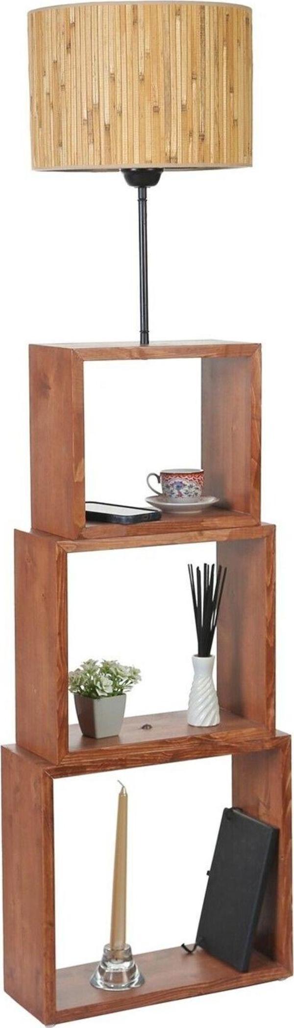 Lumexx Puzzle Ceviz Lambader Bambu 07 Abajurlu - Image 1