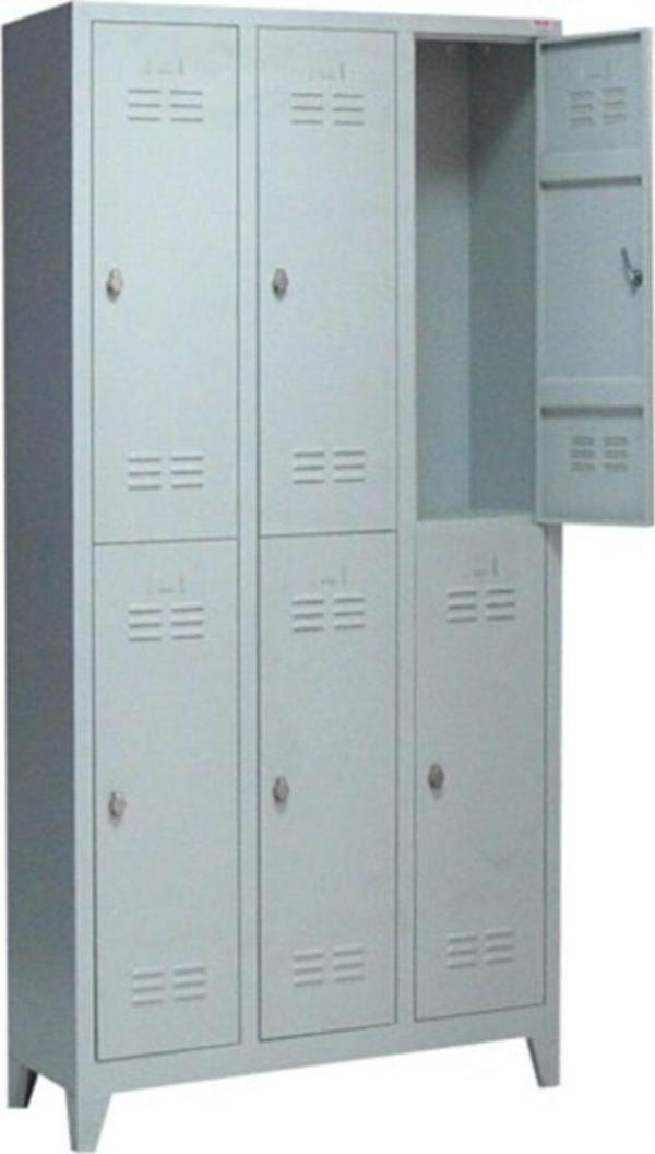Jessan Ofis Gri 6'lı Soyunma Dolabı 97x200x37 cm - Image 1