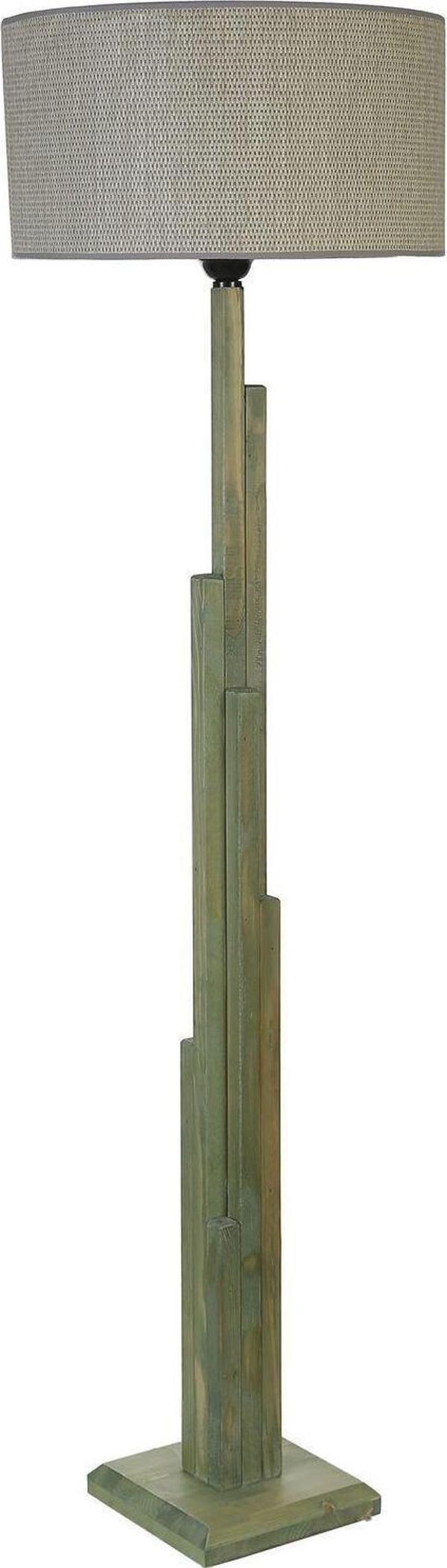 Lumexx Kule Yeşil Lambader Silidir Bambu 06 Abajurlu - Image 1