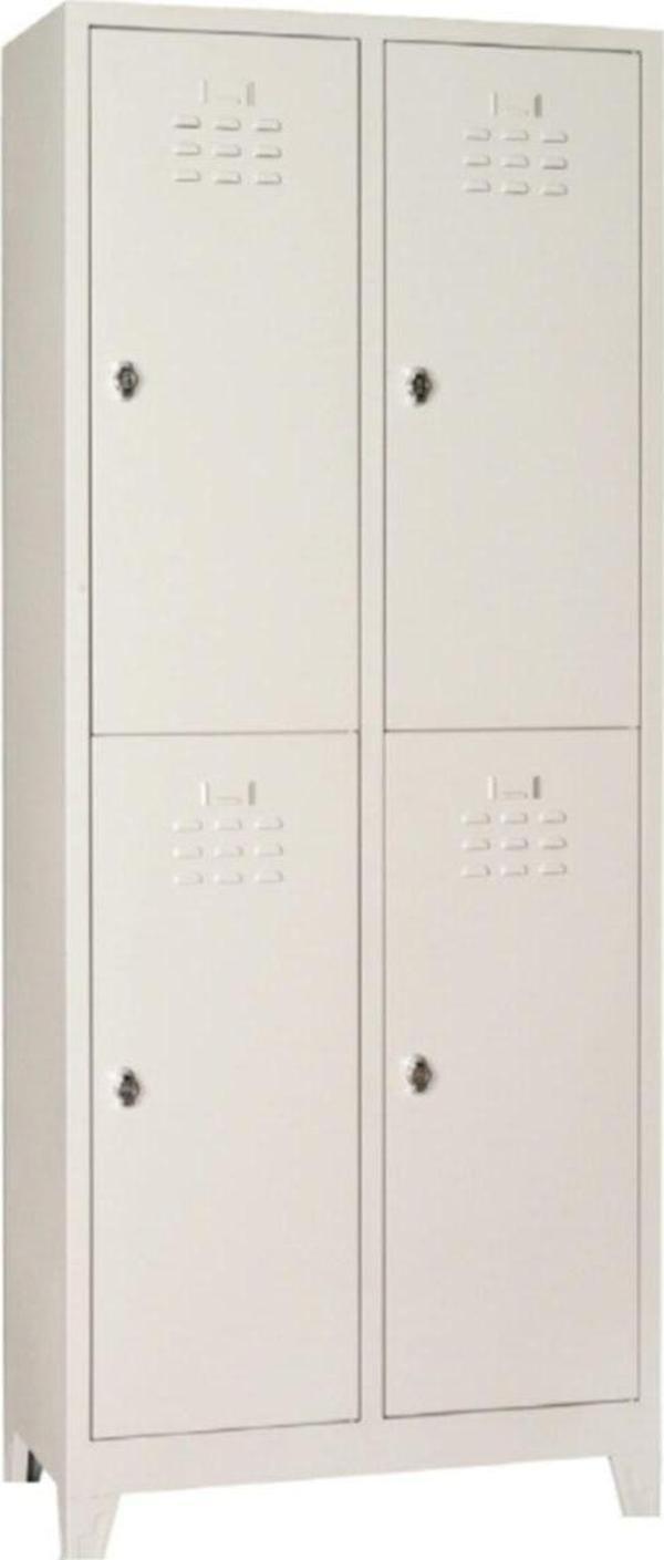 Jessan Ofis Gri Standart 4'lü Soyunma Dolabı 79x200x40 cm - Image 1