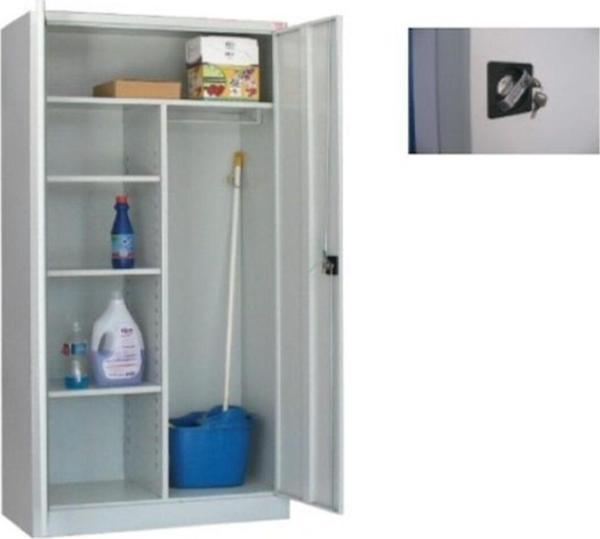 Jessan Ofis Gri Temizlik Dolabı 92x198x40 cm - Image 1