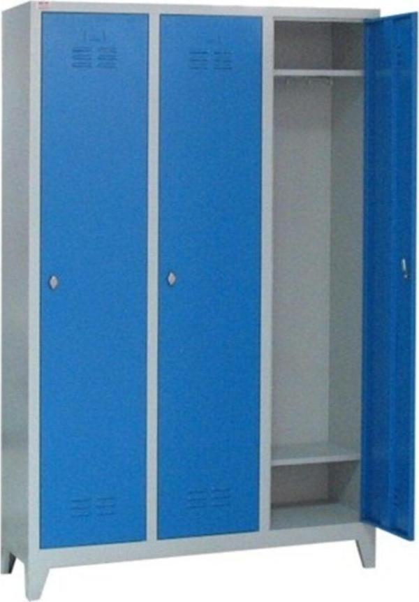 Jessan Ofis Mavi 3'lü Soyunma Dolabı 97x185x37 cm - Image 1