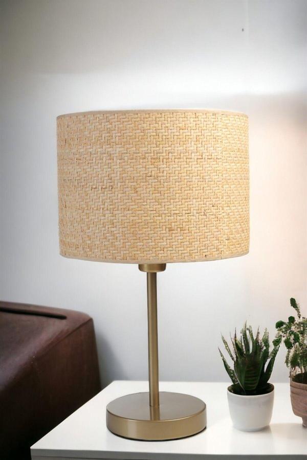 Lumexx Hasır Rattan Abajurlu Masa Lambası Eskitme - Image 1