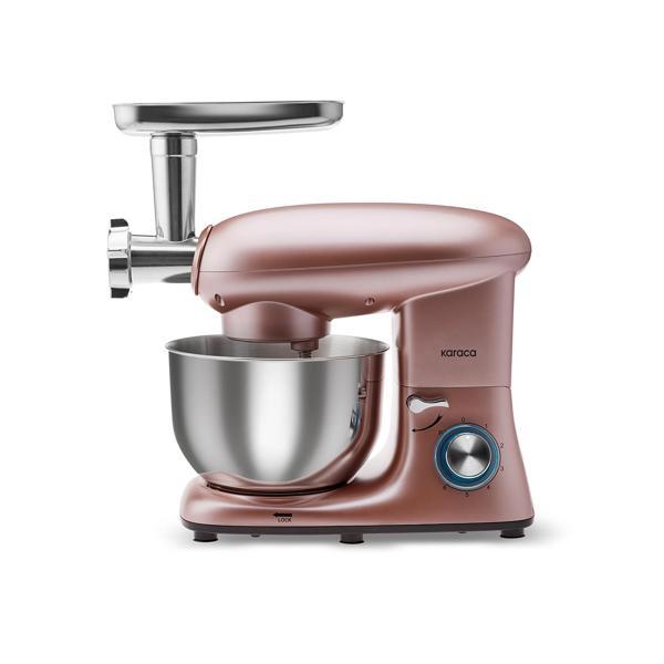 Karaca Multichef Kıyma Çekme /Sucuk-Sosis/İçli Köfte Aparatlı Hamur Yoğurma Makinesi  Rosegold  1900W 5,5L - Image 1