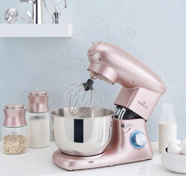 Karaca Multichef Stand Mikser Rosegold Mutfak Şefi 1400W 5,5 Lt (Kıyma Çekme /Sucuk-Sosis/İçli Köfte Aparatlı) - Image 1