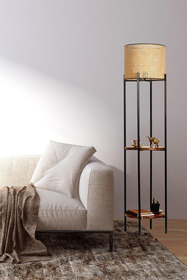 Lumexx Vega Siyah Rattan Başlıklı Lambader - Image 1