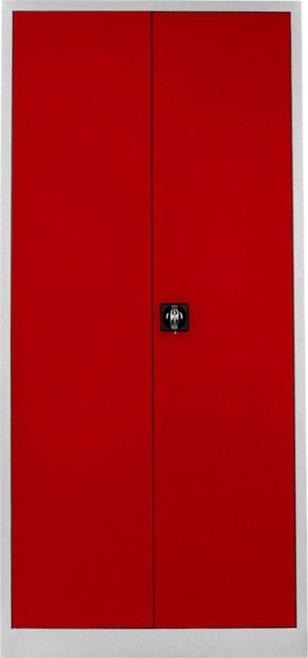Jessan Ofis Temizlik Dolabı Gri Kırmızı 92x198x40 cm - Image 1