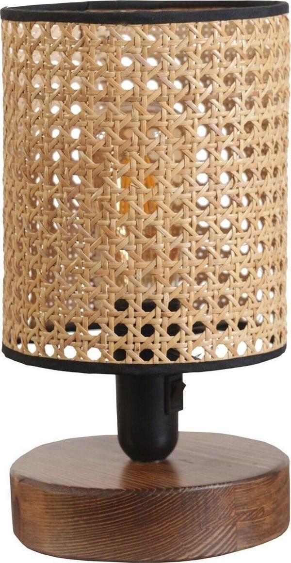 Lumexx Ayça Ceviz Rattan Abajurlu Masa Lambası - Image 1