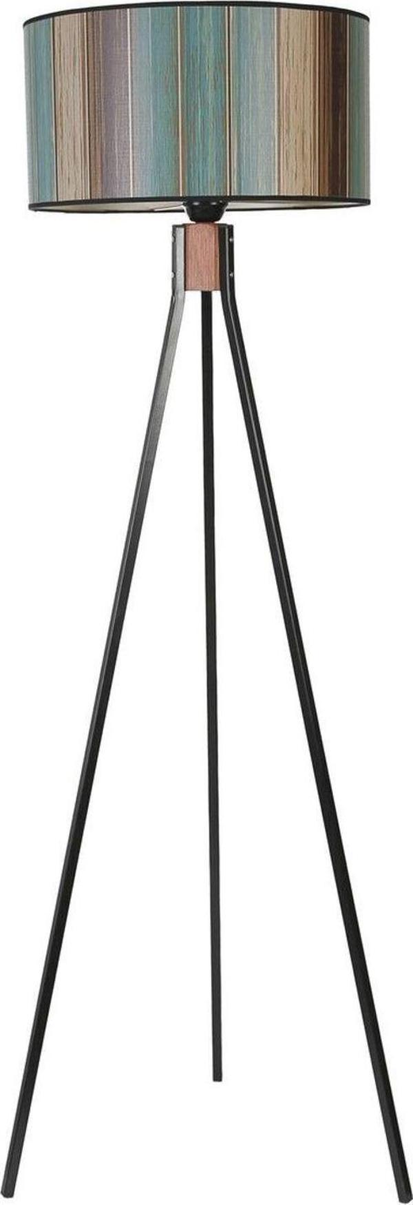 Lumexx Fısco Tripod Siyah Lambader Silindir Renkli Abajurlu - Image 1