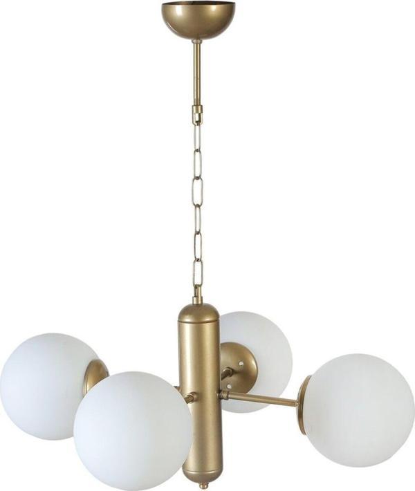 Lumexx Bankok 4 Lü Eskitme Beyaz Camlı Avize - Image 1