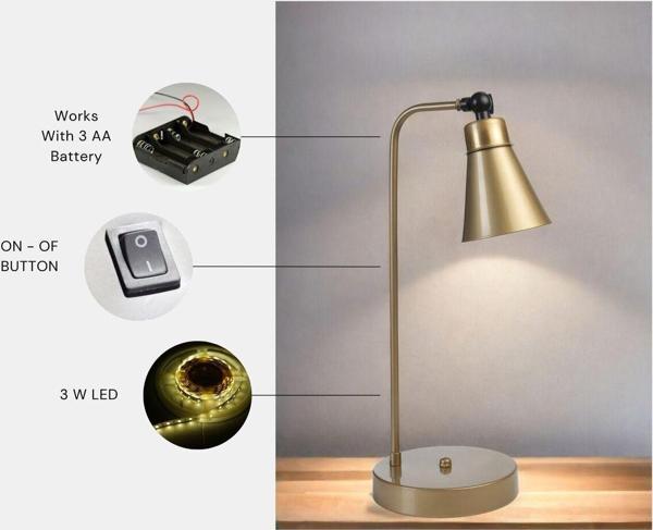 Lumexx Yeni Dora Pilli Eskitme Masa Lambası - Image 1