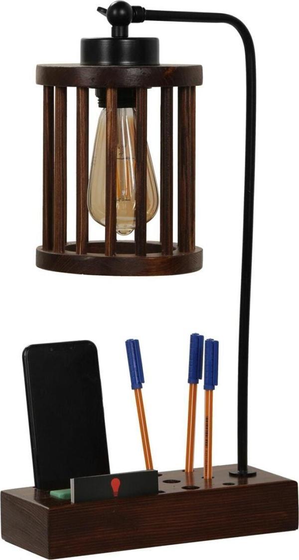 Lumexx Zen Ahşap Ceviz Kafesli Masa Lambası - Image 1