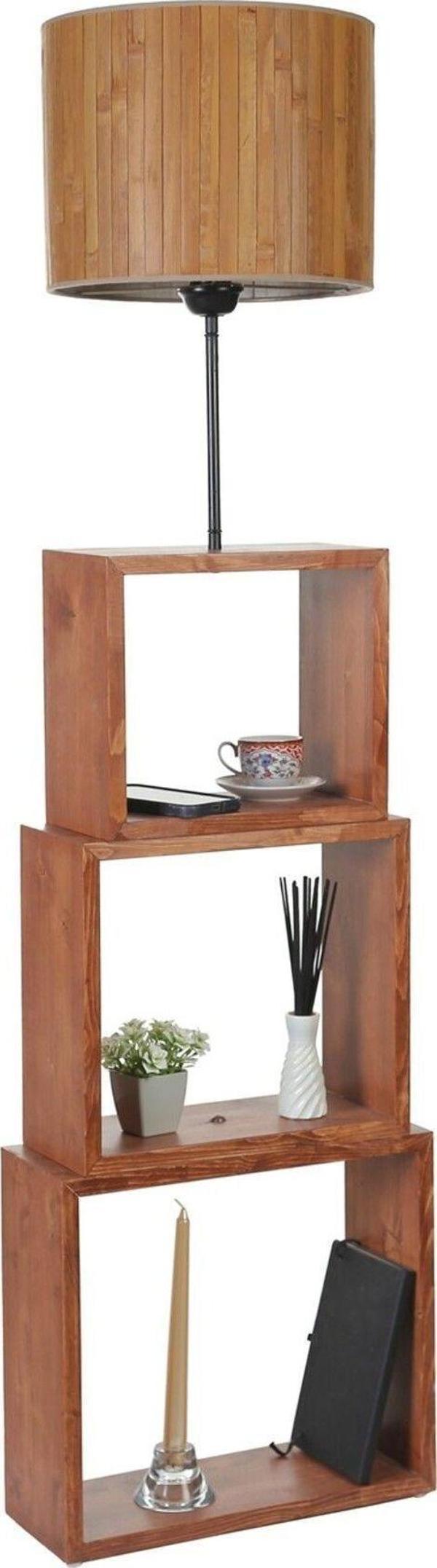 Lumexx Puzzle Ceviz Lambader Bambu 01 Abajurlu - Image 1