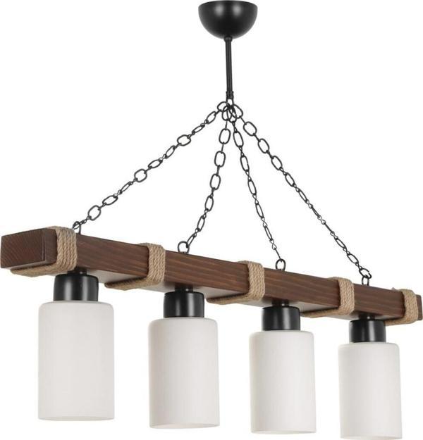 Lumexx Jasmin 4 Lü Ahşap Ceviz Silindir Opal Camlı - Image 1