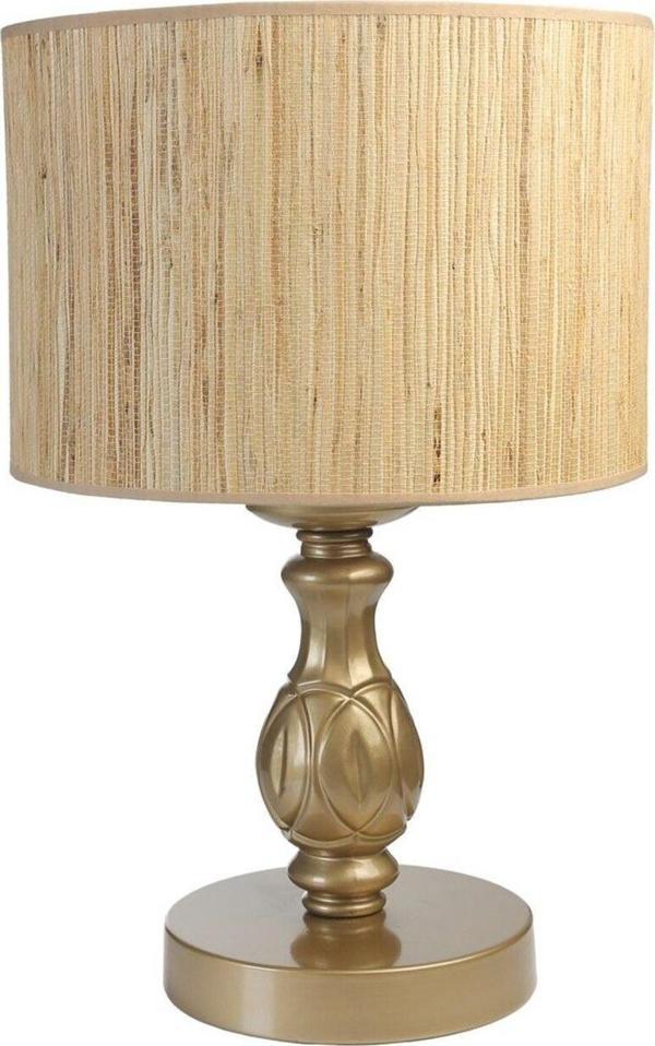 Lumexx Olimpiyat Eskitme Silindir Bambu 010 Abajurlu Masa Lambası - Image 1